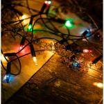 832075 Lichtsnoer voor , 20 lampjes, 2,85 m, kerstverlichting, gekleurd, mini-lichtketting voor ramen, kerstdecoratie, kaarsen lichtketting met stekker, lichtsnoer, stopcontact, me