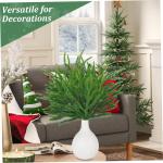 12 Stück Norfolk-Tanne-Stängel, realistische künstliche Tannenzweige, weicher Kleber, Norfolk-Tanne-Weihnachtszweige für Weihnachten (17,7 Zoll), künstliche Pflanzen