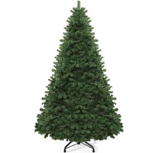 Kunstkerstboom, 230 cm, ca. 1346 takken, natuurgetrouw, dichte takken, dennenboom met klapsysteemframe en metalen standaard, snelle montage voor thuis, kantoor, winkels, 230 x Ø 1