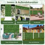 4 stuks kunstheggen, plantenwand, 50 x 50 cm, panelen met veelzijdige bladeren, gesimuleerd gazon, kunstplant, wandplant voor muur, balkon, tuin, groen