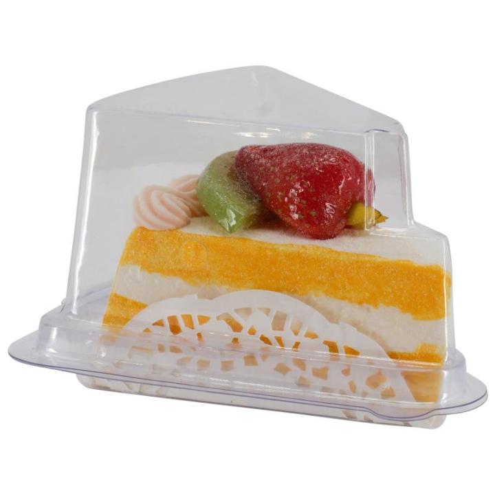 Levensechte levensmiddelen dummy, kunsttaart, food dummy/plastic eten, decoratie (taartstuk citroen - 10 cm)