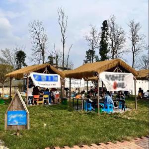 Künstliches Stroh, Synthetisches Strohdach, Künstliche Mexikanische Strohrolle, PE-Kunststoffpalmen-Dachrasenrolle, Gefälschtes Strohdach Für Garten Ssonnenschirm Pergola Bar T