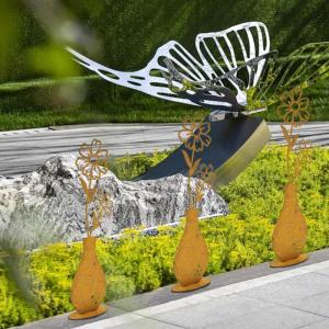 Wanddekoration aus Schmiedeeisen, Wand aus Metall, Metallblumen-Wandskulpturen, Gartenornamente, schmiedeeiserne Wand, Metallblumen für Badezimmer, Balkon