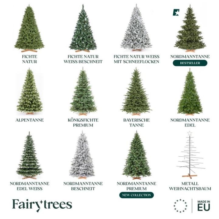Nordmann Kunstkerstboom, 150 cm, natuurgetrouwe spuitgietelementen, gemaakt in de EU, kunstkerstboom met handgemaakte standaard van essenhout