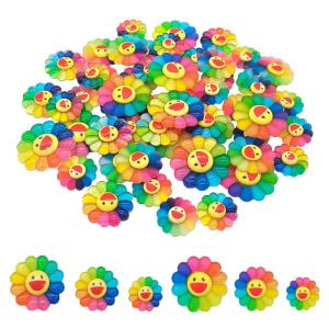 60 Stück Mini Harz Blumen Für Handwerk, Flatback, 3 Größen, Mini Blumen Deko Micro Blumen Harz Blumen Dekoration Verzierungen Für Nagelkunst, DIY Handwerk, Scrapbooking (Blume