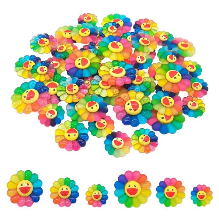 60 Stück Mini Harz Blumen Für Handwerk, Flatback, 3 Größen, Mini Blumen Deko Micro Blumen Harz Blumen Dekoration Verzierungen Für Nagelkunst, DIY Handwerk, Scrapbooking (Blume