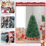 Kunstkerstboom, 180/225/275 cm, dennenboom met metalen standaard, kunstboom kerstklapsysteem, pvc-naalden, ideaal voor thuis, kantoor, winkels en hotels, groen (225 cm)