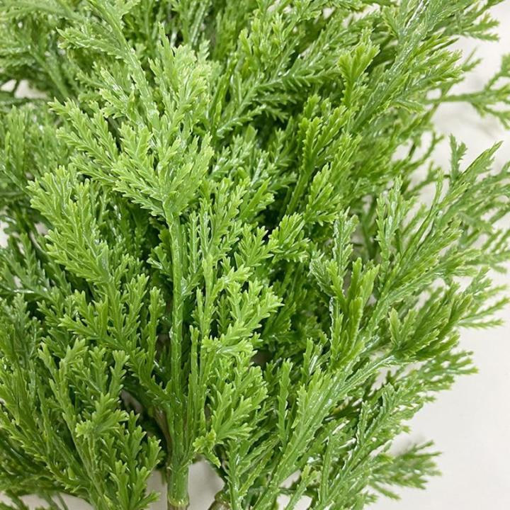 Künstlicher Pflanzenzweig, Weihnachtsstiel-Dekoration, praktische, praktische grüne Weihnachtsdekoration für den Schreibtisch zu Hause, Höhe 47cm