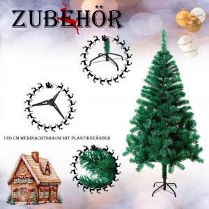 180 cm Kunstkerstboom, dennenboom, groen, pvc, kerstboom, kunstboom, kerstdecoratie, snelmontage, inklapsysteem, moeilijk ontvlambaar voor thuis, kantoor, winkels, incl. metalen st