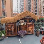 Künstliches Strohdach, Gefälschtes Strohdach Dekoratives, Simuliertes Palmblatt-Gras-Strohdach, Strohsimulationsrolle Aus Kunststoff Für Garten Terrasse Hütte Bar Im Freien(0.5