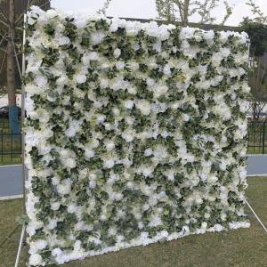 Weiße Dschungelstoff-Hintergrundsimulations-Blumenwand, Künstliche Rosengrün-Pflanzwand, Hochzeitsdekorations-Requisiten-Hintergrundwand Für Foto-Hintergrund-Home-Party-Hochzei