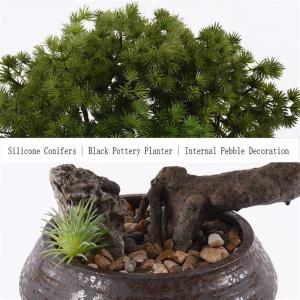 Künstlicher Bonsai-Baum Künstlicher Bonsai-Baum, neuer grüner Simulations-Willkommens-Kiefer-Bonsai-Baum im chinesischen Stil, 37,9 cm, großer Totholz-Kunstbaum, Wohnzimmer-Dek
