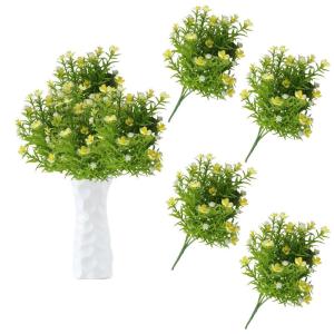 Künstlicher Blumenstrauss Kunstblumen Künstliche Blumen Deko Kunstblumenstrauß für Hausgarten Party Hotel Büro Hochzeit Deko Frühlingsdeko 0815