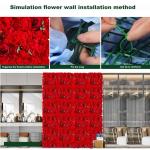 Künstliche Blumen-Wand, Für Hochzeit, Party, Draußen, Drinnen, Garten, Hinterhof, Wanddekoration, Rot(Color:30pcs)