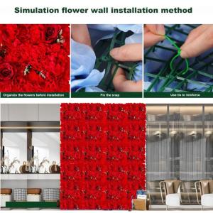 Künstliche Blumen-Wand, Für Hochzeit, Party, Draußen, Drinnen, Garten, Hinterhof, Wanddekoration, Rot(Color:20pcs)