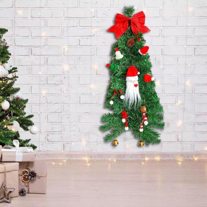 Weihnachtsbaum, Weihnachtsbaum-Wanddekoration, 70 x 34 cm, Mini Kleiner künstlicher weihnachtsbäume Geschmückt künstlich Tisch Tannenbaum Geschmückter Christmas Tree Christbau