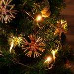 70-delige set kerstboomversieringen - Kerstboom van stro - kegels, elfjes, figuren en strosterren - Kerstdecoratie