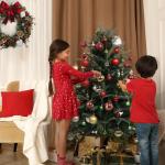 Kunstkerst, groen, 120 cm, 2 soorten dennenblad, 320 takken, 10 meter kerstboom, pvc/PE, bladeren met retro basis voor kerstdecoratie