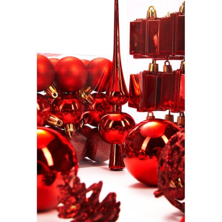 Set met boompiek, 101-delig, kerstboomversiering