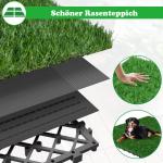 2㎡ Kunstrasen Bodenbelag Fliesen 30x30cm Rasenfliesen Outdoor Terrassenfliesen Klickfliesen mit Drainage Gitter Künstlicher Rasenteppich 22 Stück Bodenfliesen für Balkon Terra