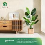 Künstliche Paradiesvogel Pflanze 150cm künstliche Tropische Palme mit 10 Blättern perfekte künstliche Pflanzen im Topf für drinnen und draußen Haus Büro Garten Moderne Dekor