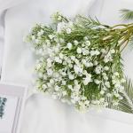 12 stuks Gypsophila babyadem boeket, Gypsophila plastic kunstgypsophila bloemen voor huisdecoratie bruiloft feest kantoordecoratie (wit (2# wit)
