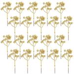 20 Pack 18cm Künstliche Rote Beeren für Weihnachtsbaum Deko Stechpalmenbeeren Zweige Dekorationen für Weihnachten Zuhause Holly Beeren für Handwerk Winter Urlaub Hochzeit Deko 