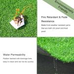 Kunstrasen, Kunstrasen, realistischer Kunstrasen, Dicke Kunstrasenmatte, Rasen für Haustiere, Gartenlandschaft, Außenbereich (4 x 7 Fuß (28 Quadratfuß))