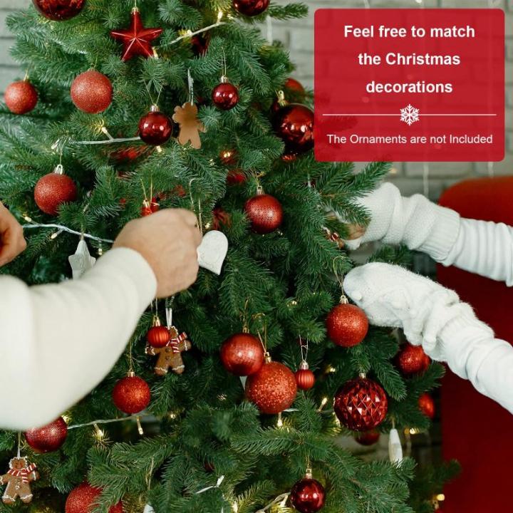 1,67 m künstlicher Weihnachtsbaum, unbeleuchtet, künstlicher Weihnachtsbaum mit Scharnier, 850 Zweigspitzen und faltbarem Metallständer, Weihnachtsweihnachtsbaum für Zuhause, B