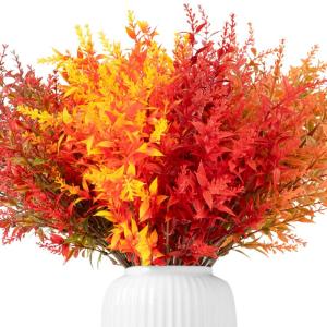 12 stuks kunstherfstbloemen herfstbladeren kunstherfstbloemen voor binnen en buiten boeket herfstdecoratie voor herfstoogst Thanksgiving Halloween