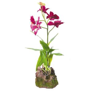 IF-10 Orchidee kunststof plant/plastic plant met voet, lila