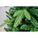 Kunstkerstboom om extra dennenboom in elkaar te zetten, gevuld met dubbel gecombineerde bladeren, 150-210cm Abies C/metalen standaard (Groen, 150cm 481Tips)