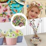 100 stuks decoratieve bloemen, kunstmadeliefjes, diameter 2 cm, mini kleurrijke madeliefjes, bloemkoppen, voor Valentijnsdag, bruiloft, bloemen, om te knutselen, doe-het-zelf decor