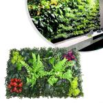 Decoratieve kunstmatige hekken 40 x 60 cm Kunstmatige Plant Gras Nep Plant Wandpanelen Kunstbloemen Hek Groene Bladeren Muur Hekken Outdoor Gesimuleerde Plant Wandpanelen Huis Tuin