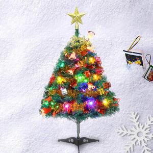 24 inch tafelblad kerstboom, miniatuur dennenkerstboom met hangende ornamenten, kerstdecoratie boomdecor