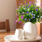 8 bundels , outdoor, weerbestendig, zoals echt, kunstplanten, uv-bestendige balkonplanten, plastic bloemen voor buiten, balkon, balkonbak, tuin, binnen en buiten