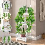 Hangende , 2 stuks, eucalyptus-bladeren, hangend, onderhoudsvrije plastic hangplanten, namaakklimplanten voor muur, keuken, hangmand, decoratie (100 cm)