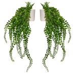 x2 nepplanten kunstmatige planten indoor hangende planten in plastic plantenpotten faux planten voor binnenshuis decoratieve kunstmatige flora kunstmatige indoor opknoping planten