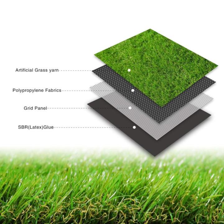 Kunstrasen, Kunstrasen, realistischer Kunstrasen, Dicke Kunstrasenmatte, Rasen für Haustiere, Gartenlandschaft, Außenbereich (4 x 7 Fuß (28 Quadratfuß))