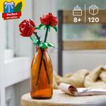 Rozen, Bloemen Bouwpakket voor Kinderen, Compatibel met Bloemenboeket Set, Woonaccessoire of Bureau Accessoire, Kerstcadeau voor Haar en Hem, Decoratie voor Meisjes en Jongens 4046
