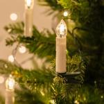 50 LED kerstboom lichtketting 15,7 m kaars lichtketting crème interieur lichtketting kerst kerstboom kaarsen met kabel