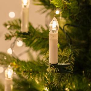 50 LED kerstboom lichtketting 15,7 m kaars lichtketting crème interieur lichtketting kerst kerstboom kaarsen met kabel
