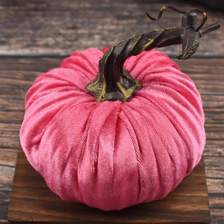 Kleine Samtkürbisse,Künstliche Kürbisse,Bunte Kunstschaum Dekoration - 10 cm/3,9 Zoll Handgemachte Halloween Ernte Gemüse Simulation Kürbisse Foto Requisiten, Stoff Kürbisse 