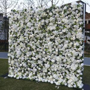 Weiße Pfingstrosen-Blumenwand, Kunstblumen-Hintergrundwand, Blumenarrangement-Blumen-Wandpaneel-Set, Seiden-Hortensie-Rosen-Blumenpaneel Für Fotohintergrund, Home-Party, Hochzeit