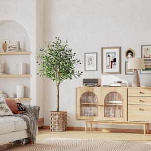 Olijfboom, kunstplant, 150 cm, grote kunstolijfboom, kunstboom, net echt voor woonkamer, slaapkamer, kantoor, decoratie