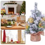 Small Christmas Tree for Home | Table Centerpiece Christmas Tree | Holiday Home Accents, Charming Tabletop Christmas Tree, Burlap Base Tree, Seasonal Table Centerpieces