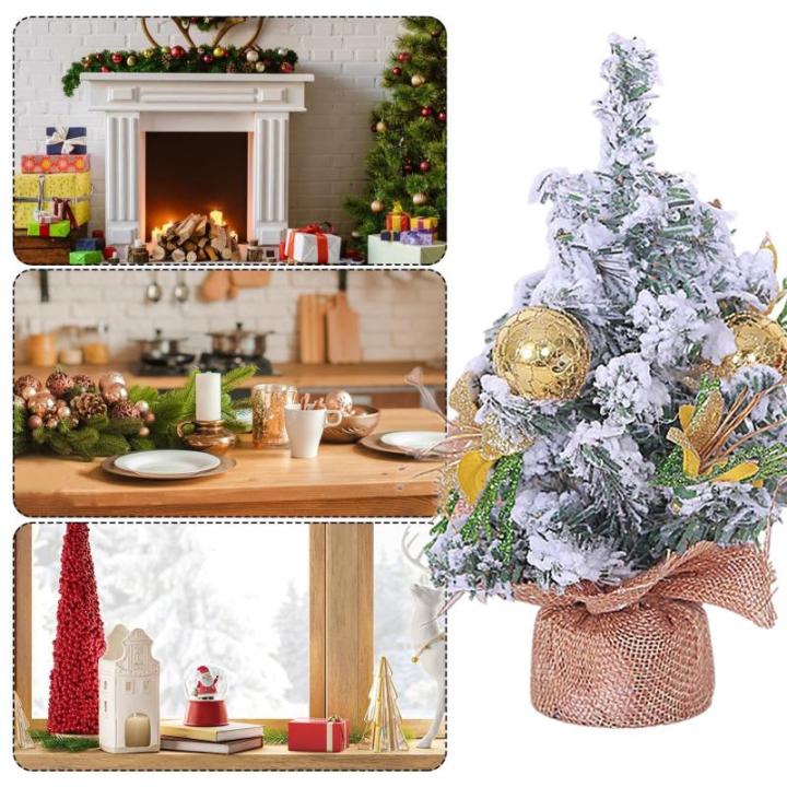 Small Christmas Tree for Home | Table Centerpiece Christmas Tree | Holiday Home Accents, Charming Tabletop Christmas Tree, Burlap Base Tree, Seasonal Table Centerpieces