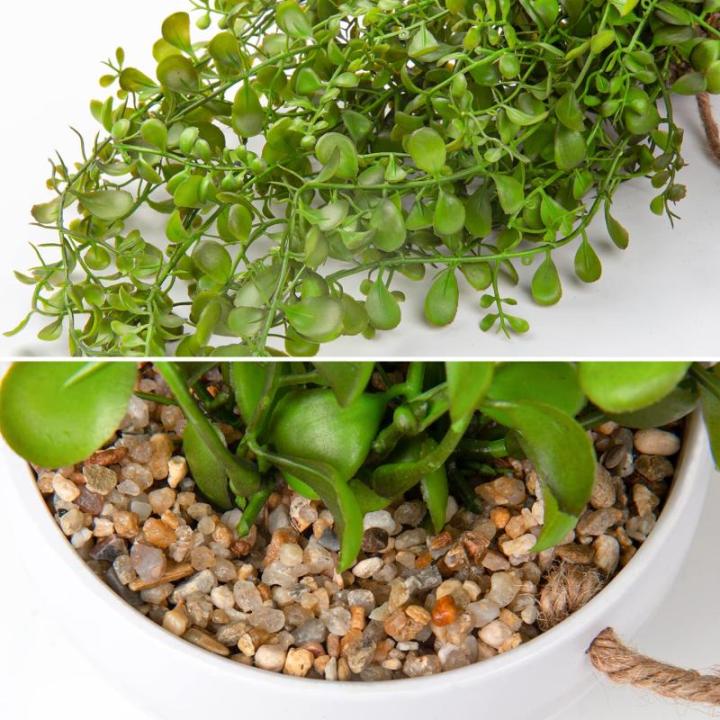 Kunstmatige planten Ficus Pumila Hangplant Kamer Wand Decoratie Aesthetische Kunstplant, Hoogte 35,5 cm, in Hanglamp