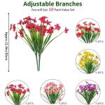 10 Stuks voor Buiten, 5 Kleuren, UV-Bestendige , Weerbestendig, Bloemenarrangement voor Tuin, Balkon, Raam, Huis, Feestdecoratie