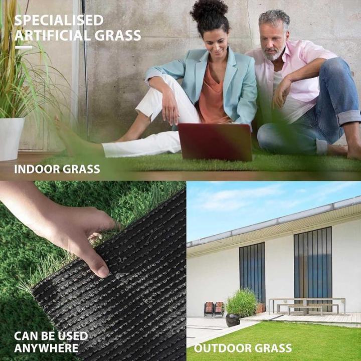 Kunstrasen, Kunstrasen, 25 cm, Kunstrasen, Astroturf-Teppich, für drinnen und draußen, Grasteppiche für die Terrasse mit Abflusslöchern für Hunde, Garten, Rasen, Landschaft, B